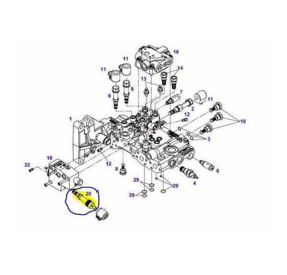 ZAWÓR HYDRAULIKI - ZAŁACZANIE HYD. [CFH117-ZAW]