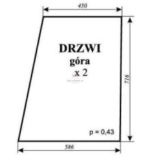 SZYBA DRZWI GÓRA    FENDT 312 [CFK101]