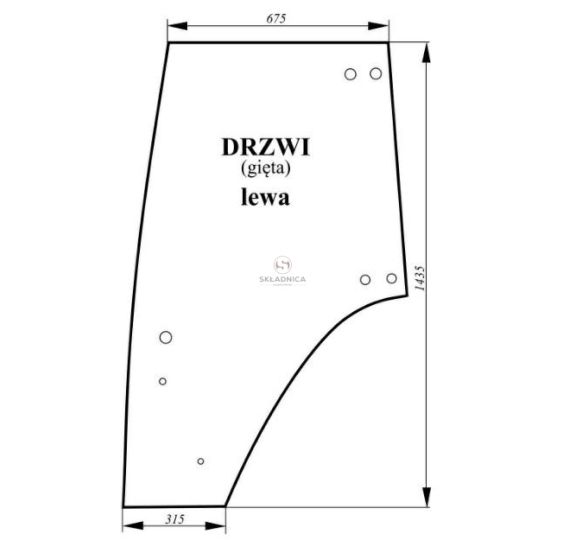 SZYBA DRZWI LEWE FENDT [CFK103]