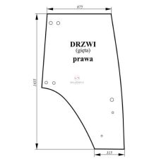 SZYBA DRZWI PRAWE [CFK105]