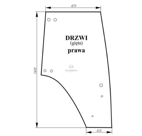 SZYBA DRZWI PRAWE [CFK105]