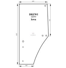 SZYBA DRZWI LEWA      JD  SERIA 6000 [CJK101]