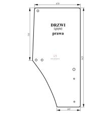 SZYBA DRZWI PRAWA   JD  SERIA 6000 [CJK102]
