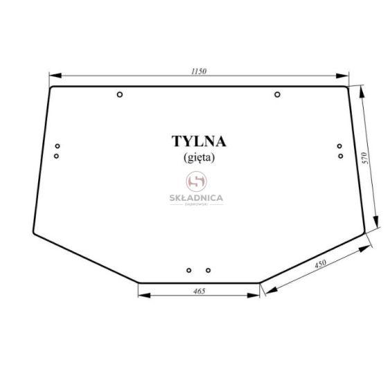 SZYBA TYLNA 1150*760   JD  SERIA 6000 [CJK103]