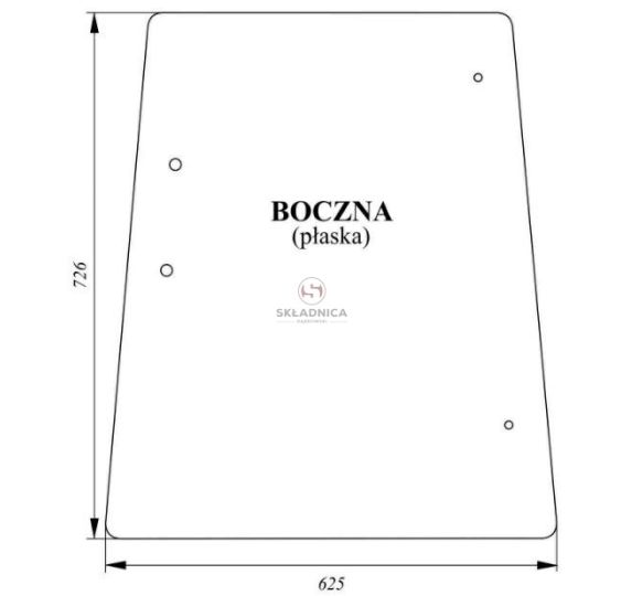 SZYBA BOCZNA P/L  4-OTW     JD2650 [CJK115]