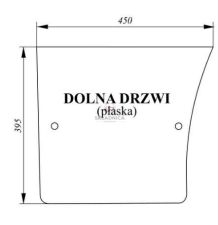 SZYBA DRZWI DÓŁ   L-P    JD SERIA 2 000 [CJK117]