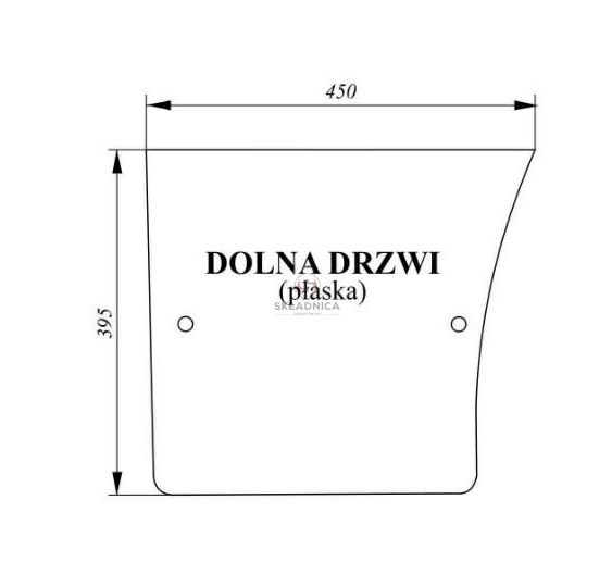 SZYBA DRZWI DÓŁ   L-P    JD SERIA 2 000 [CJK117]