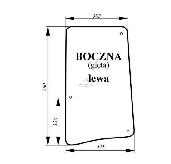 SZYBA BOCZNA LEWA [CJK130]