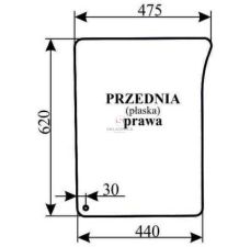 SZYBA PRZEDNIA DOLNA PRAWA 6010/6010SE [CJS105]