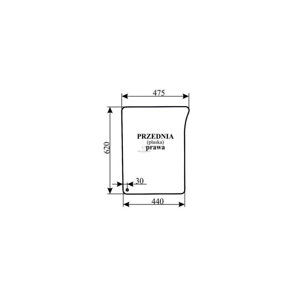 SZYBA PRZEDNIA DOLNA PRAWA 6010/6010SE [CJS105]