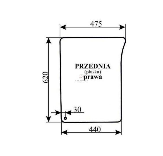 SZYBA PRZEDNIA DOLNA PRAWA 6010/6010SE [CJS105]