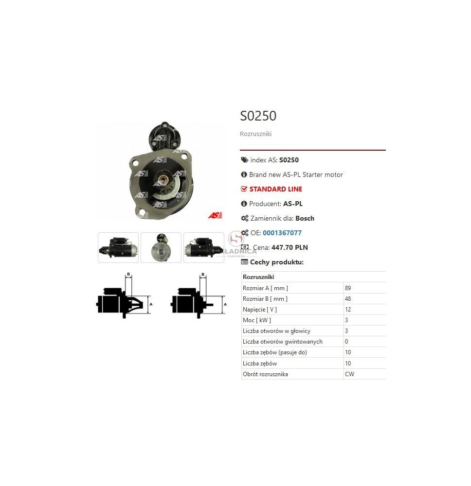 ROZRUSZNIK AS  S0250 [CJS663-A]