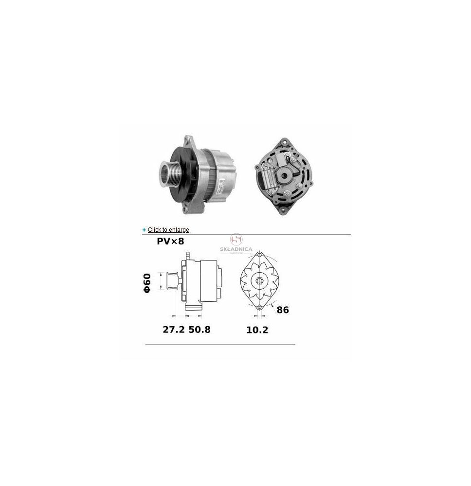 ALTERNATOR 2-OTW  14V 120A  Mahle MG268 [CJS683-I]