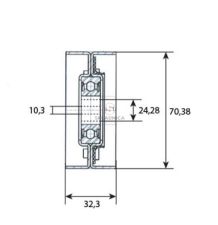 ROLKA NAPINACZA PASKA  FI-70 H- 32 [CJS692]