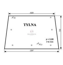 SZYBA TYLNA, GÓRNA [CMK109]