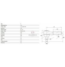 PRZEGUB KULOWY 29/32  L-195  1-1/4" UNF [CNB010]
