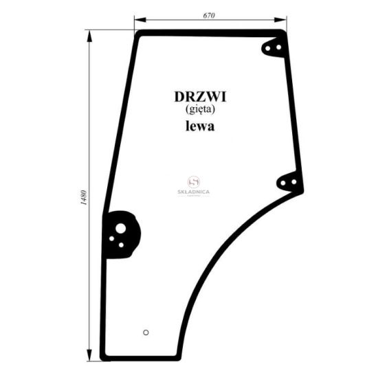 SZYBA DRZWI LEWE [CNK101-L]