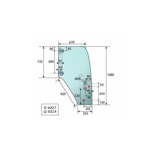 SZYBA DRZWI P NH [CNK101-P]