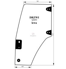 SZYBA DRZWI LEWE S55 [CNK108]