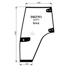 SZYBA DRZWI LEWA [CNK118]