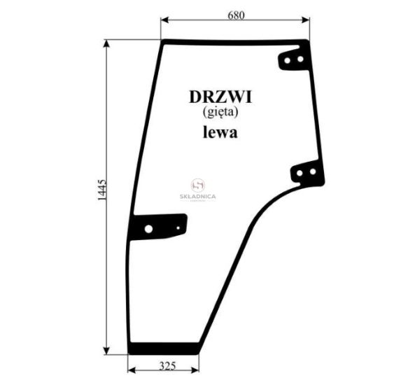 SZYBA DRZWI LEWA [CNK118]