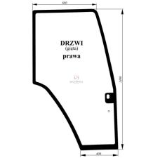SZYBA DRZWI PRAWE TL/TS [CNK121]