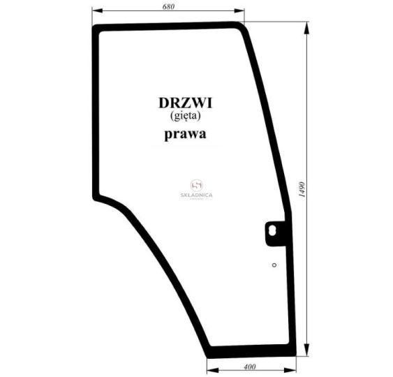 SZYBA DRZWI PRAWE TL/TS [CNK121]