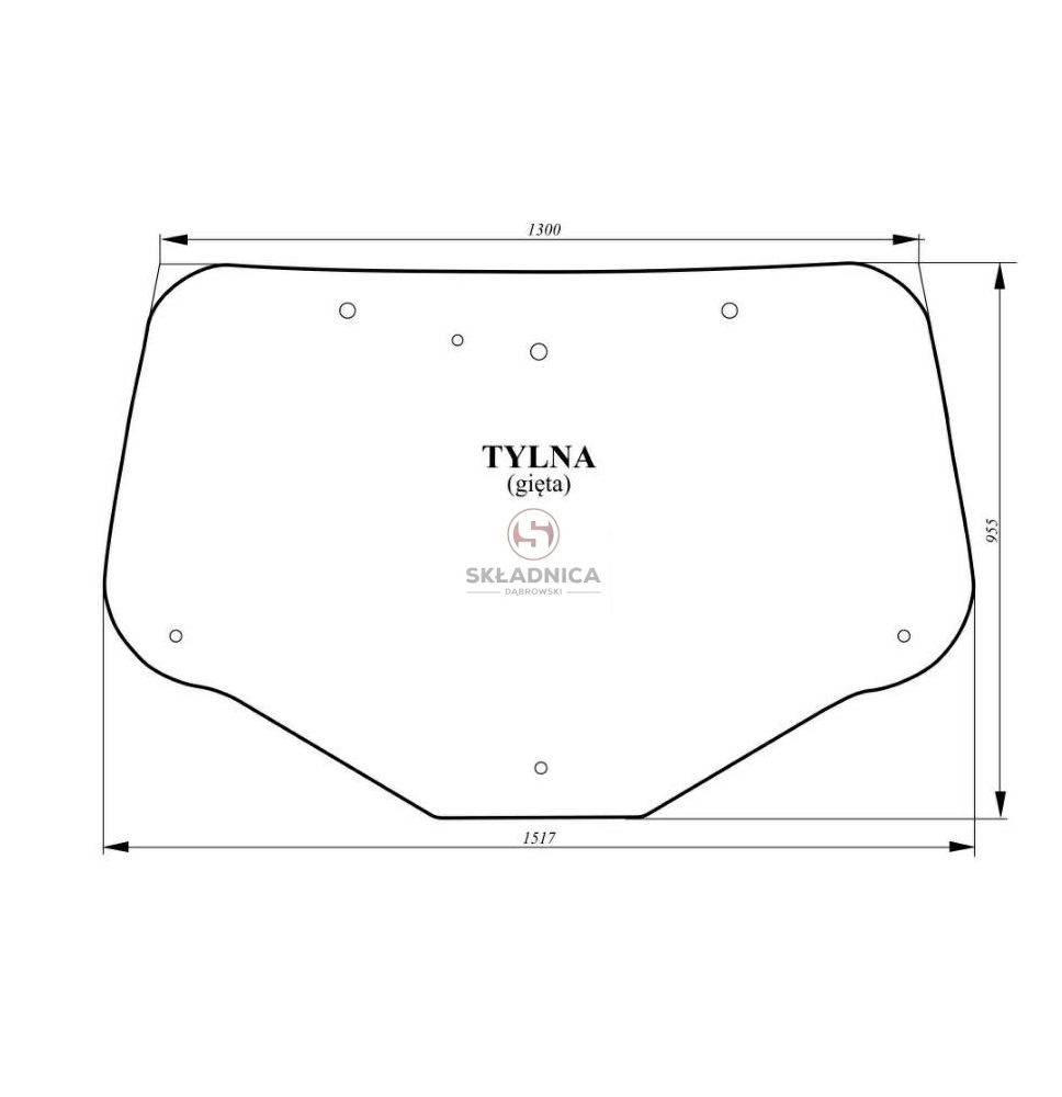 SZYBA TYLNA  NH T7040 [CNK122]