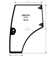 SZYBA DRZWI LEWE [CNK132-L]