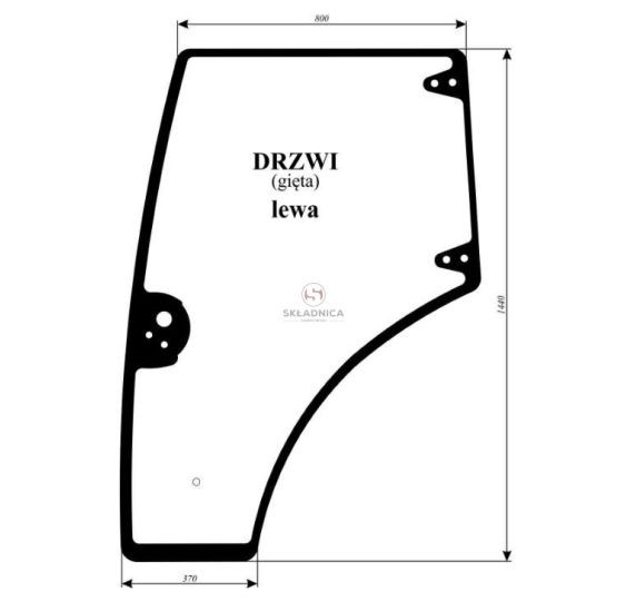 SZYBA DRZWI LEWE [CNK132-L]