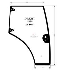SZYBA DRZWI PRAWE [CNK132-P]