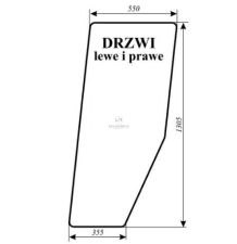 RENAULT SZYBA DRZWI  L- P  103-54 [CRK102]