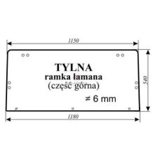 RENAULT SZYBA TYLNA GÓRNA  13314 [CRK103]