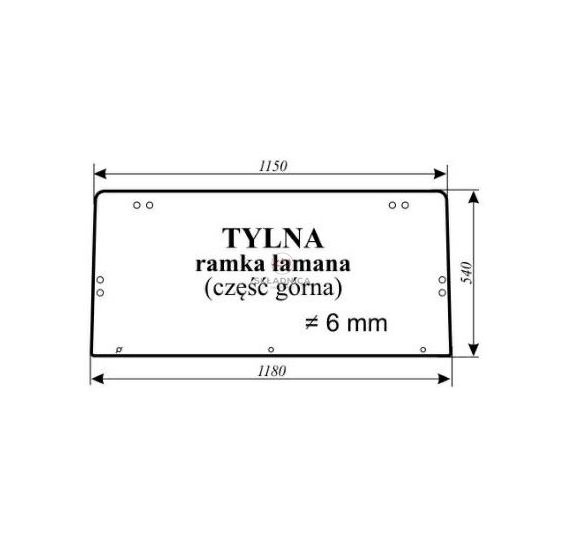 RENAULT SZYBA TYLNA GÓRNA  13314 [CRK103]