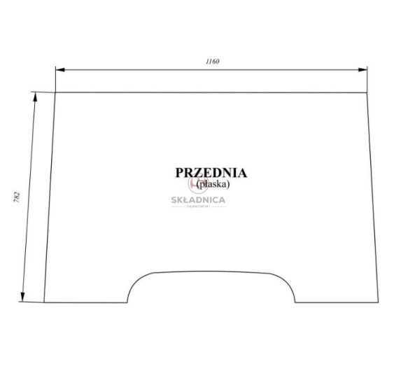 SZYBA PRZEDNIA BEZ OTWORÓW [CRK112]