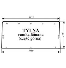 SZYBA TYLNA DZIELONA GÓRNA [CRK119-1]