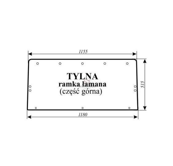 SZYBA TYLNA DZIELONA GÓRNA [CRK119-1]