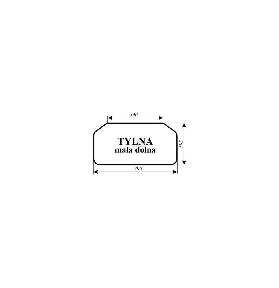 SZYBA TYLNA DOLNA PLASKA PRZYCIEMNIANA [CRK126]