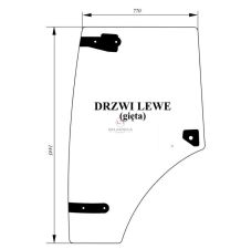 SZYBA DRZWI LEWE [CRK134]