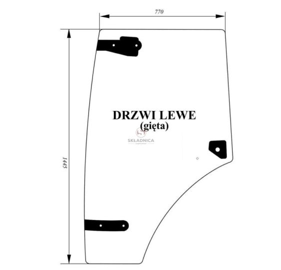 SZYBA DRZWI LEWE [CRK134]