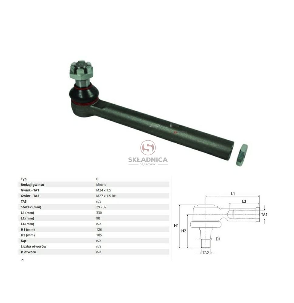 PRZEGUB KULOWY 29/32  L-330  M24*1.5 W [CWB004]
