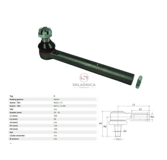 PRZEGUB KULOWY 29/32  L-330  M24*1.5 W [CWB004]
