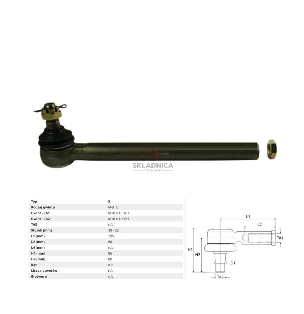 PRZEGUB KULOWY 20/22  L-295  M18*1.5 W [CWB007]