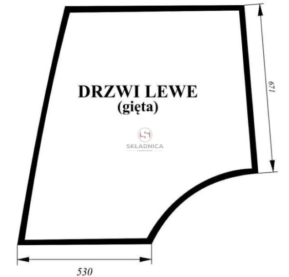 SZYBA DRZWI GÓRNA LEWA [CWK104-L]