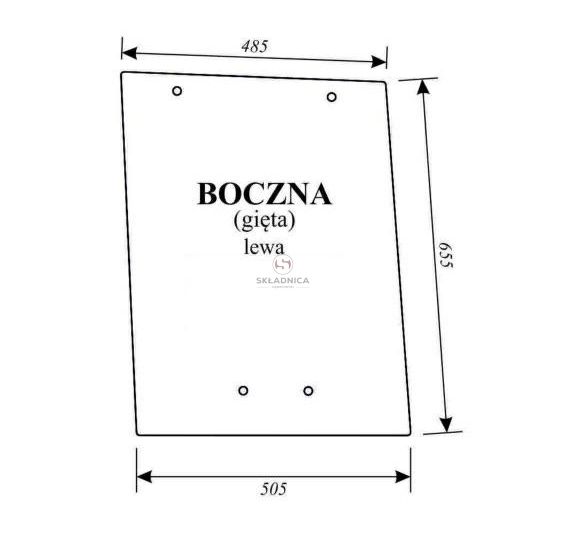 SZYBA BOCZNA VALTRA LEWA OTWIERANA [CWK106]