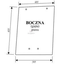SZYBA BOCZNA VALTRA PRAWA OTWIERANA [CWK107]