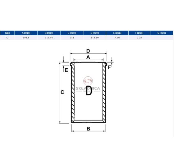 TULEJA CYLINDRA MAN [CXB060-KS]