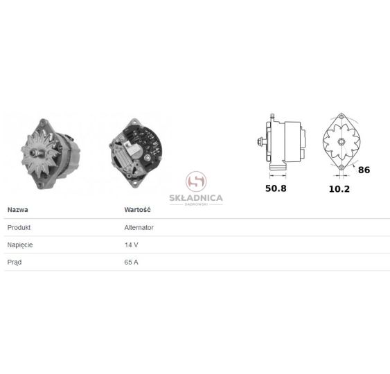 ALTERNATOR CUMMINS 6T-590 [CXC710-A]