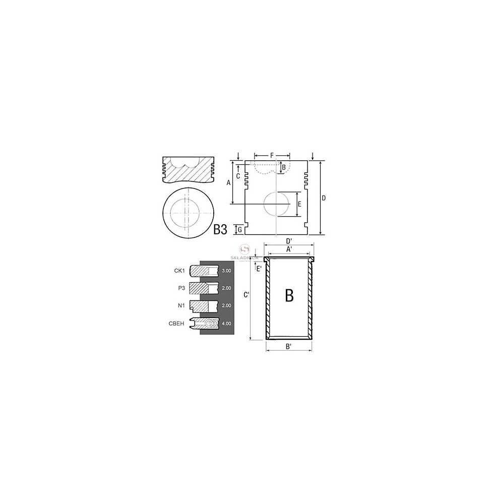 ZESTAW NAPRAWCZY  MWM  FI-105  4-P [CXM003]