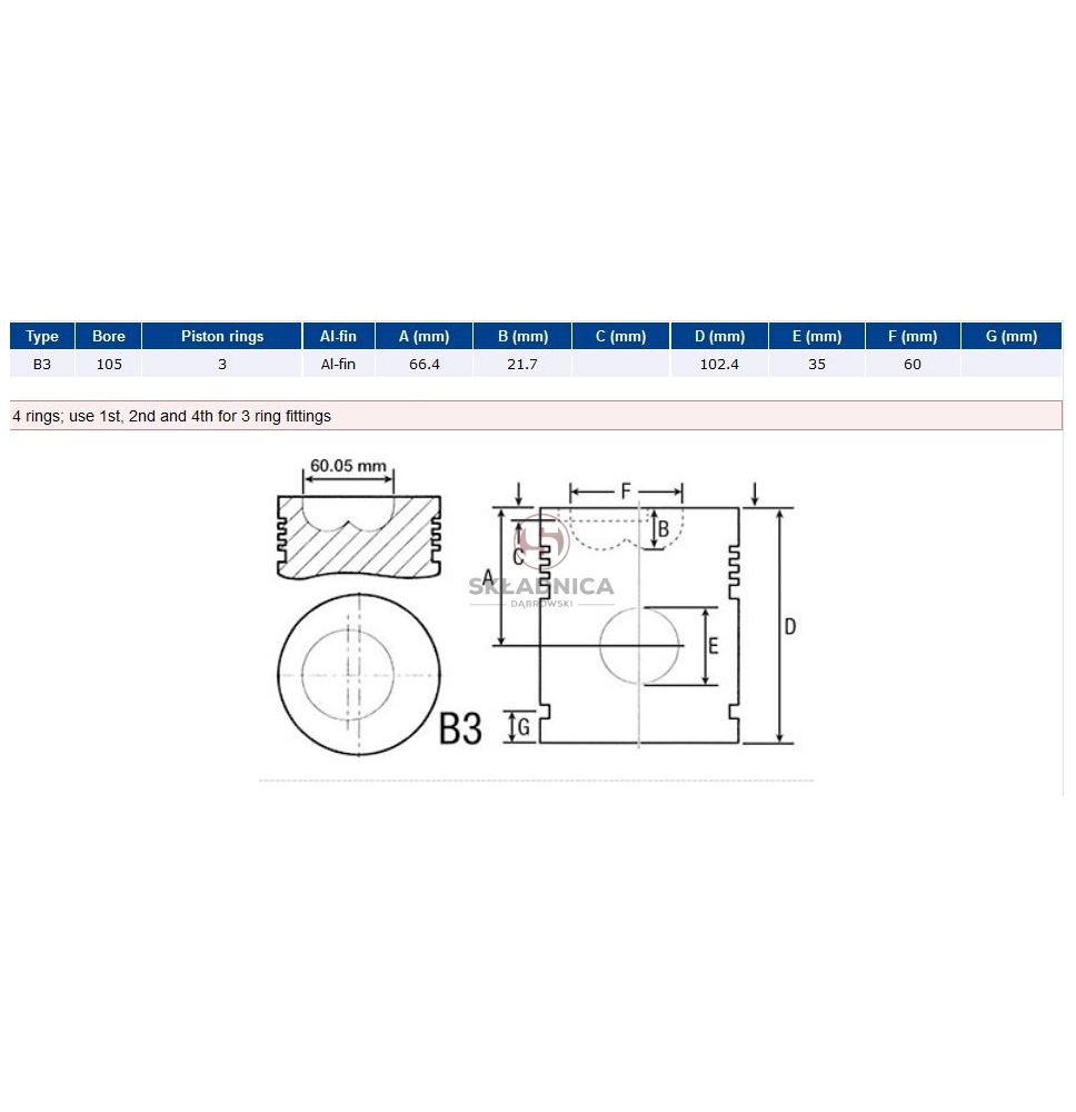 TŁOK  MWM  105 3-P  FI-35  B3   TD226-B [CXM041-S]